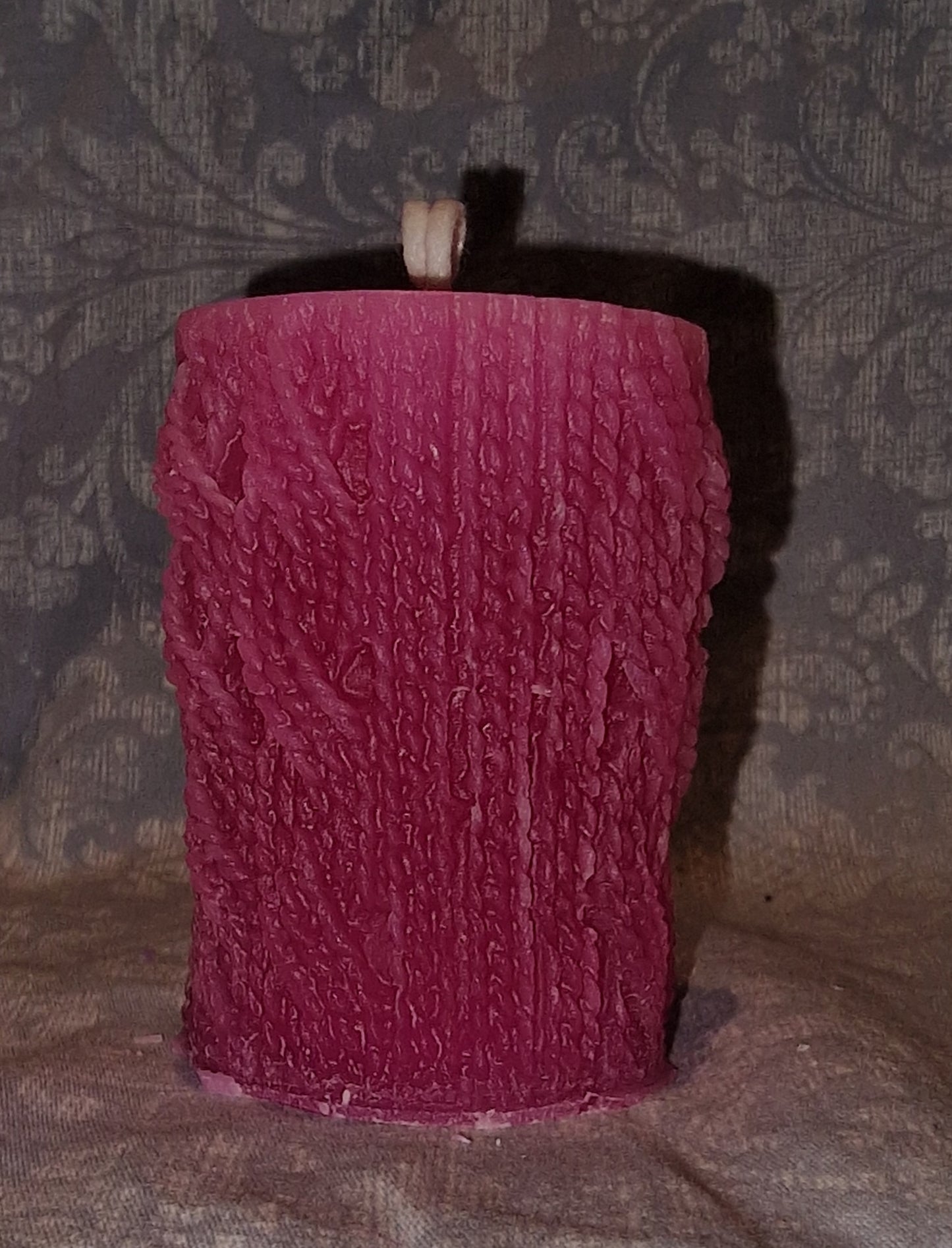 Strikket kubbe Rosa