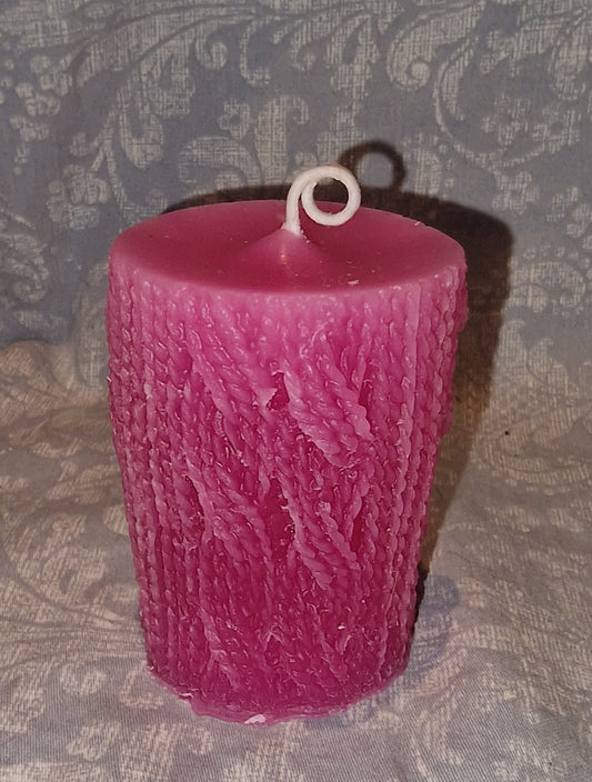 Strikket kubbe Rosa